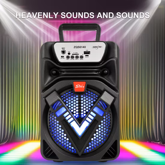 Hochleistungs-LED-RGB-Licht, kabelloser Bühnenparty-Karaoke-Bluetooth-Lautsprecher im Freien