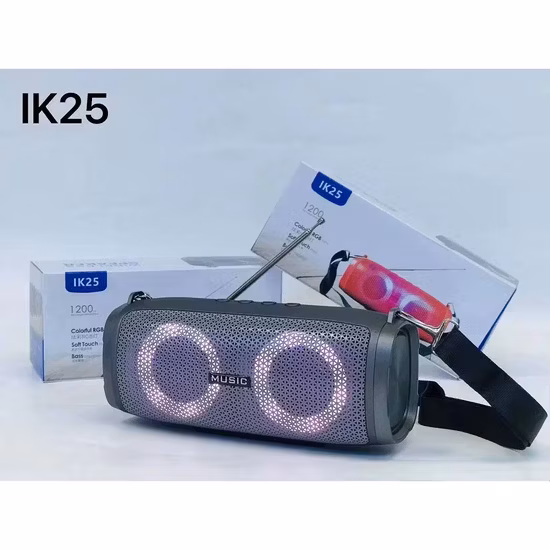Tragbare bunte LED-Lautsprecher für den Außenbereich, wasserdicht, kabellos, Stereo, Blau